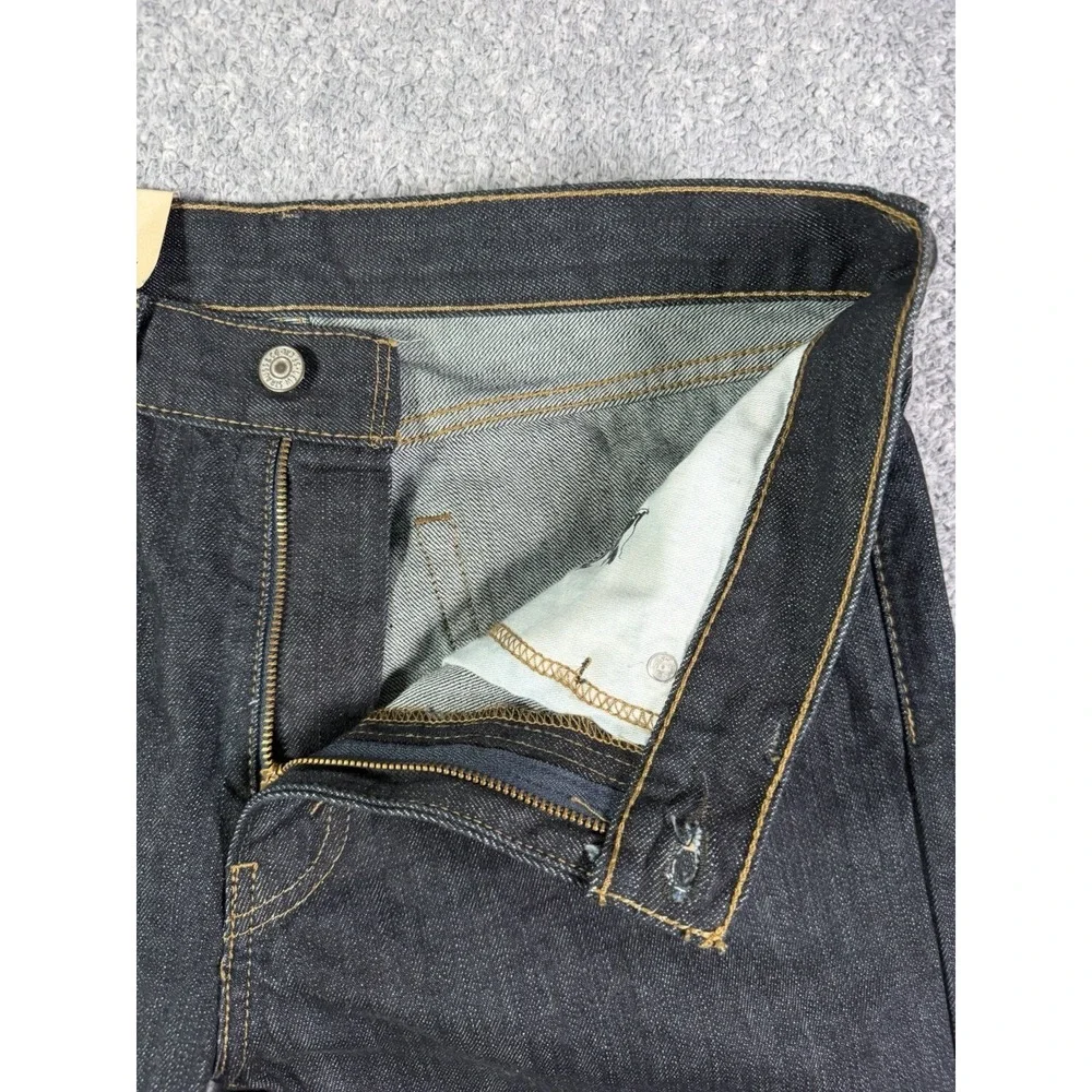 NWT Levi's Men's 505 Regular Fit Jeans Tumbled Rigid 32x34 Dark Wash Indigo